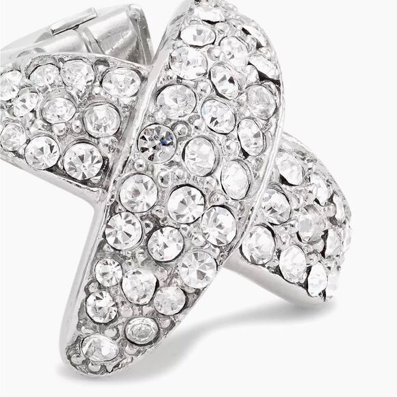 Women’s Kenneth J Lane rhodium plated crystal earrings NWT - Picture 2 of 6